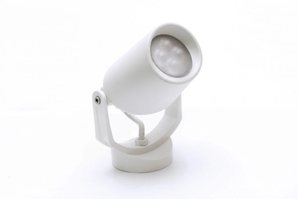 ROMA D12 CM FARETTO CON PICCHETTO 1 LUCE ATTACCO GU10 BIANCO IP66 LAMPADINA LED INCLUSA 6W CCT INCLUSA