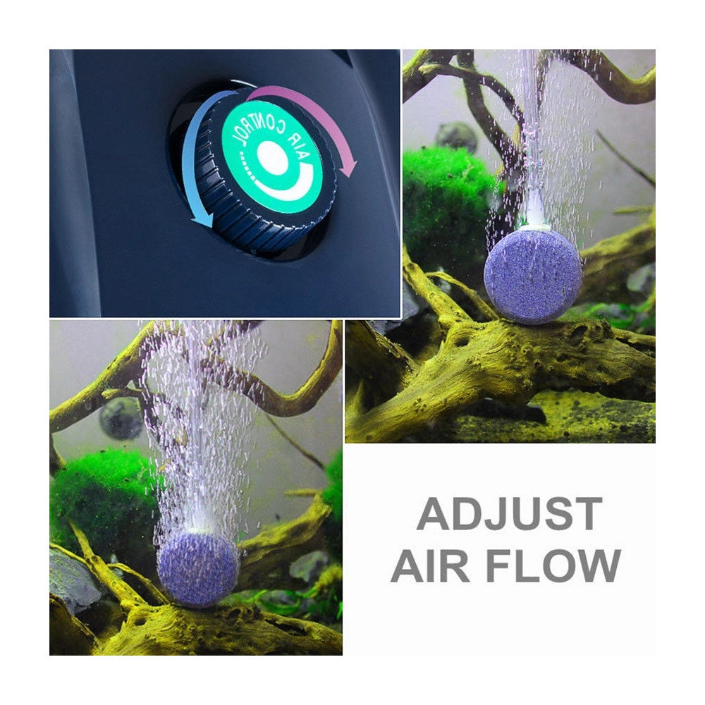 Trade Shop - Pompa Aria Areatore Aeratore Per Acquario Ossigenatore Acqua 1 Via 3,5 L/min 3w -