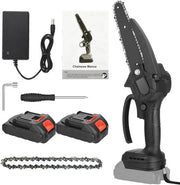 Mini sega a catena wireless 6 pollici - Efficiente per tagliare e segare il legno