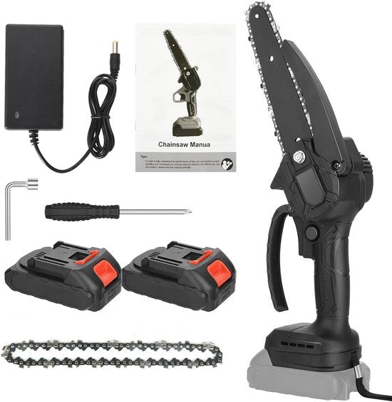 Mini sega a catena wireless 6 pollici - Efficiente per tagliare e segare il legno