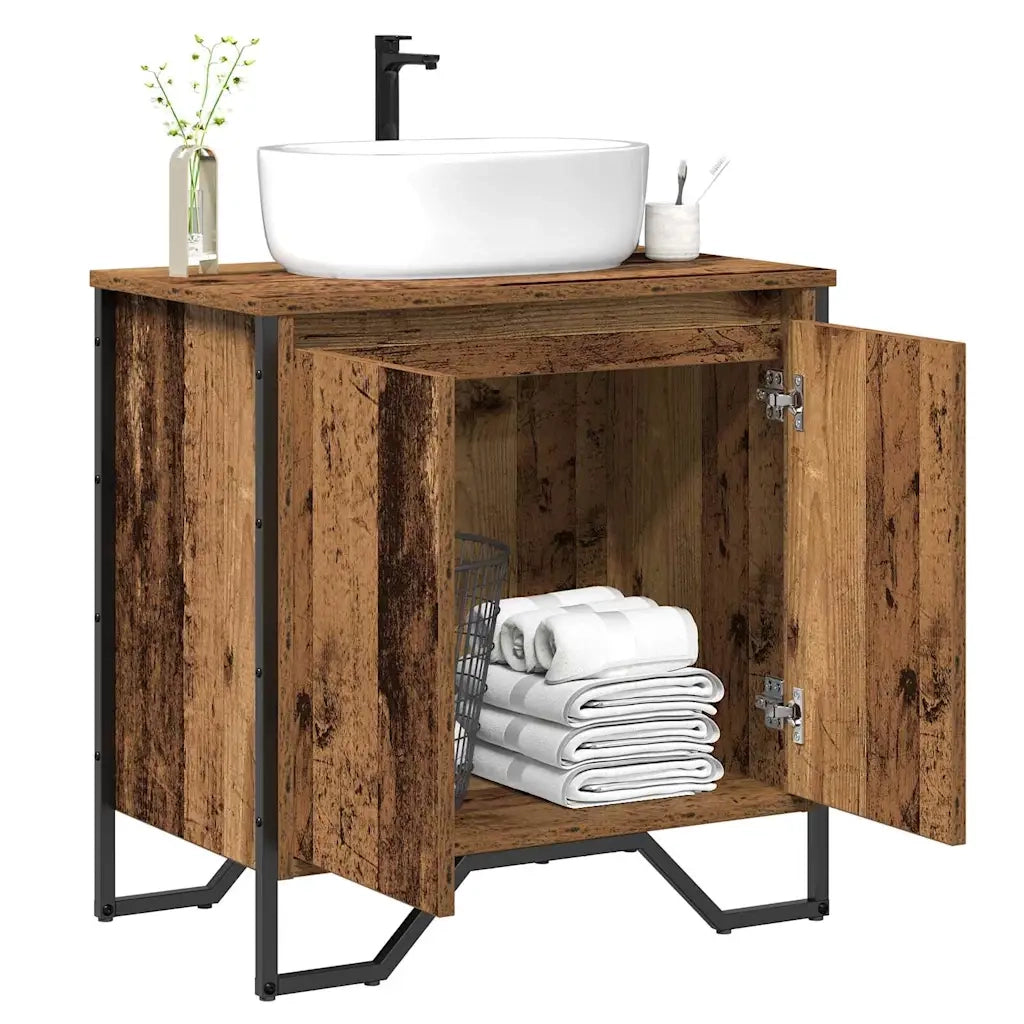 Armadio per Lavabo da Bagno Legno vecchio 60 x 35 x 60 cm 869177