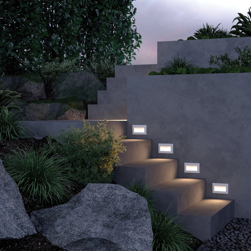 Maytoni Bosca segnapasso da incasso bianco LED 3W 3000K IP65