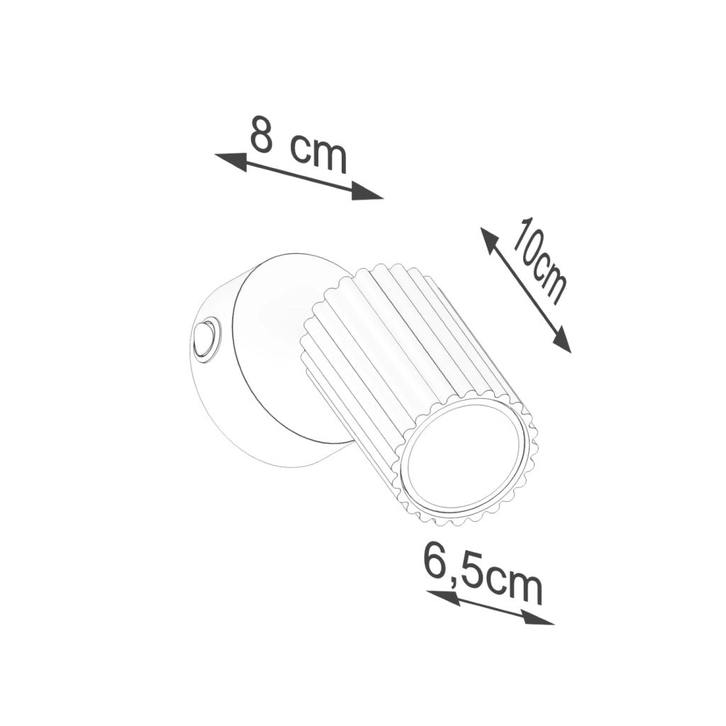 Lampada da parete KARBON beige con interruttore