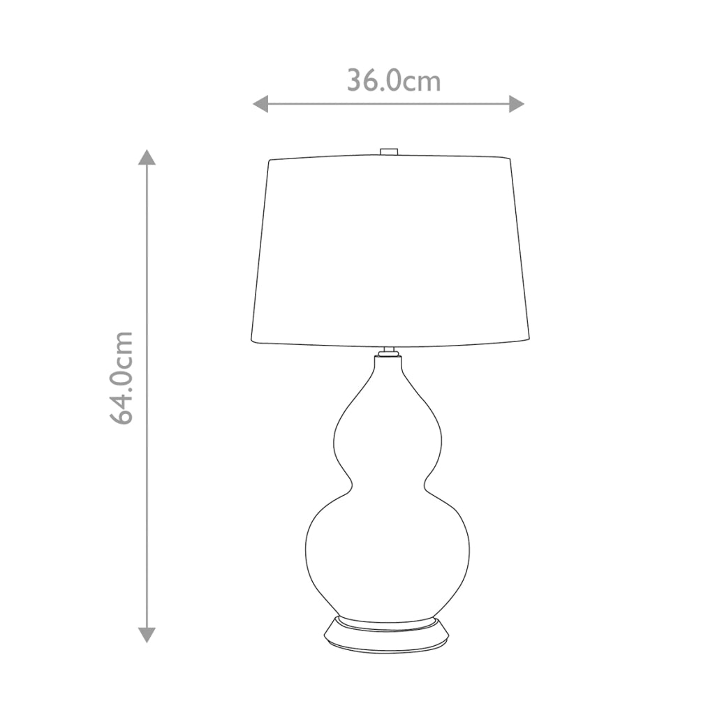Lampada tavolo ceramica bianca paralume blu Isla E27 Elstead