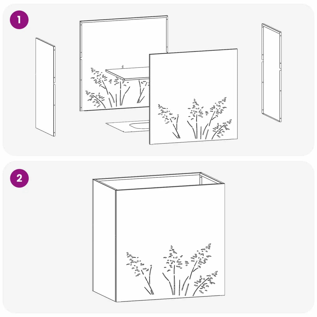 Vaso da giardino 2 pz Verde Oliva 50 x 30 x 49 cm 8005813