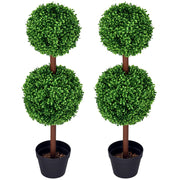 2 Alberi Buxus Artificiale ¨C Zephmum ¨C Verde, 90 cm