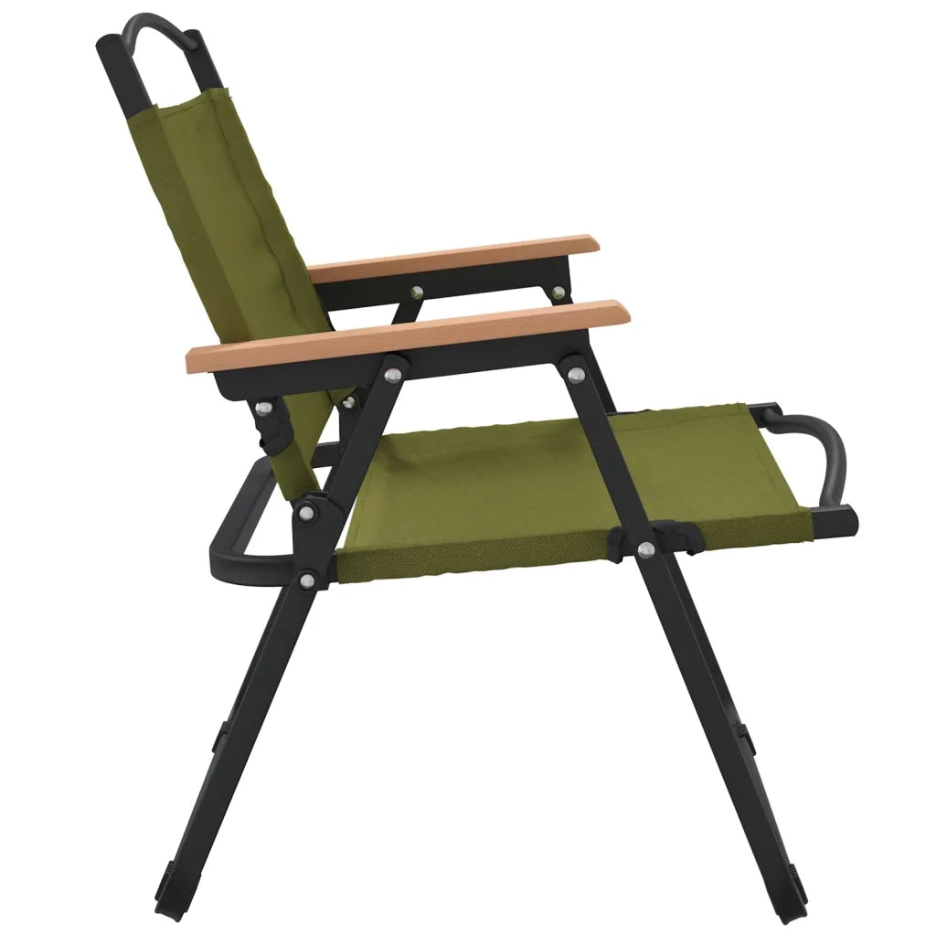 Sedie da Campeggio 2 pz | Sedie da Esterno Verdi 54x43x59 cm Tessuto Oxford