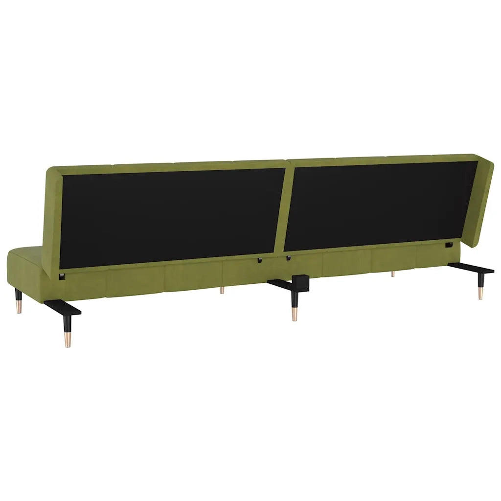 Divano Letto a 2 Posti-Sofa Letto 2 Posti-Daybed Verde Chiaro in Velluto 268788
