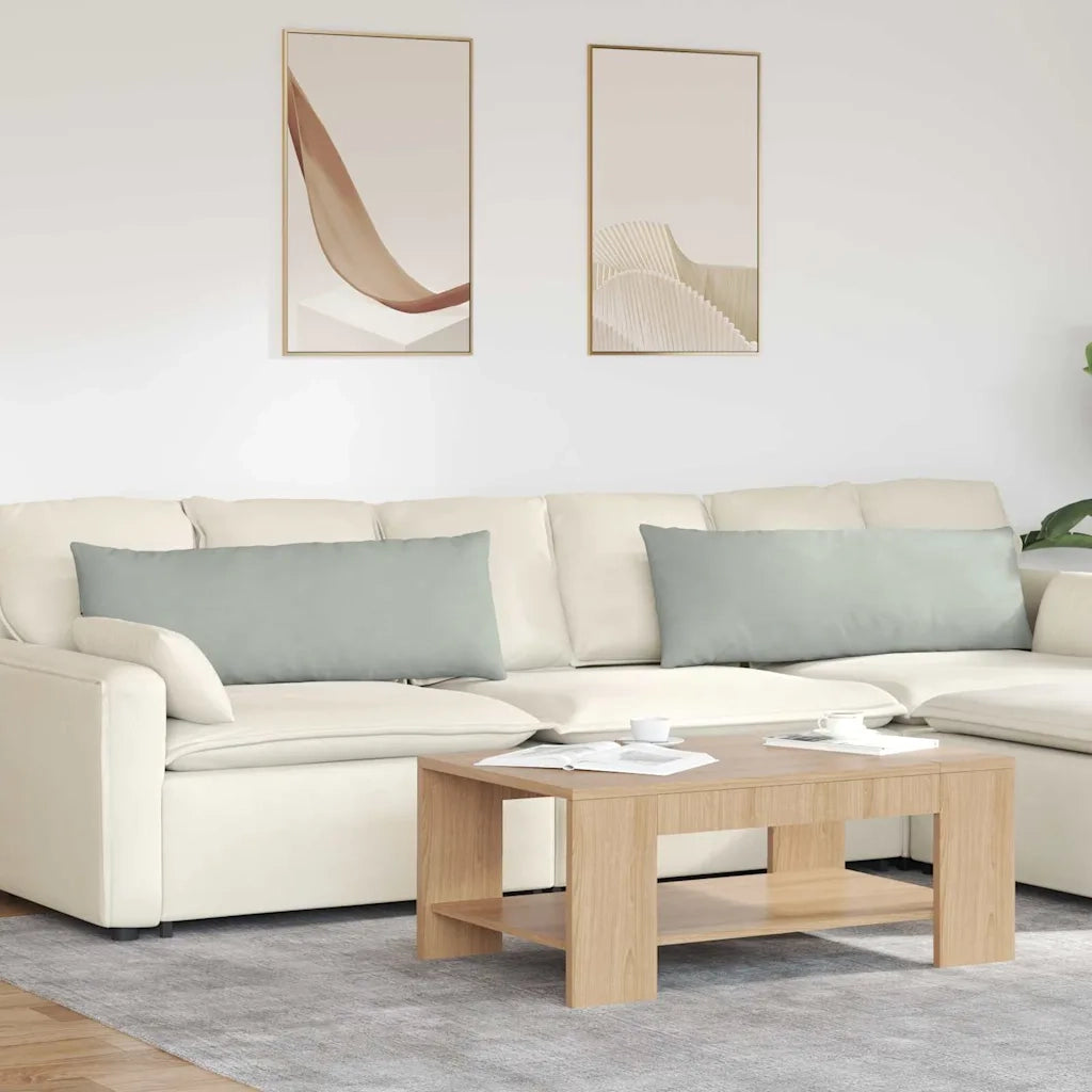 Cuscini da Divano 2 pz-Set di 2 Cuscini per Sofa Grigio chiaro 120 x 40 cm 545068