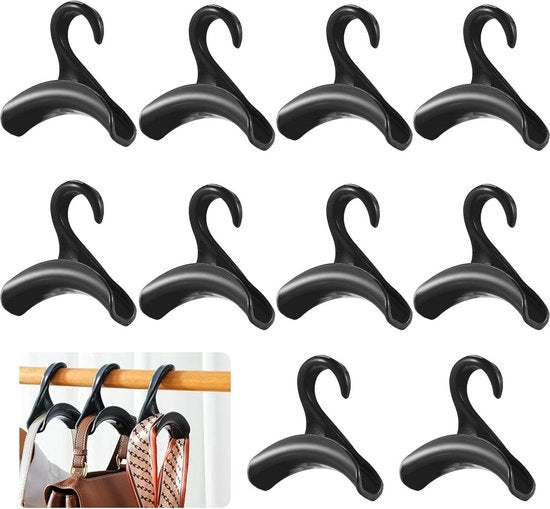 Hanger per abito - 10 pezzi appesi per abiti - grucce per armadio - nero