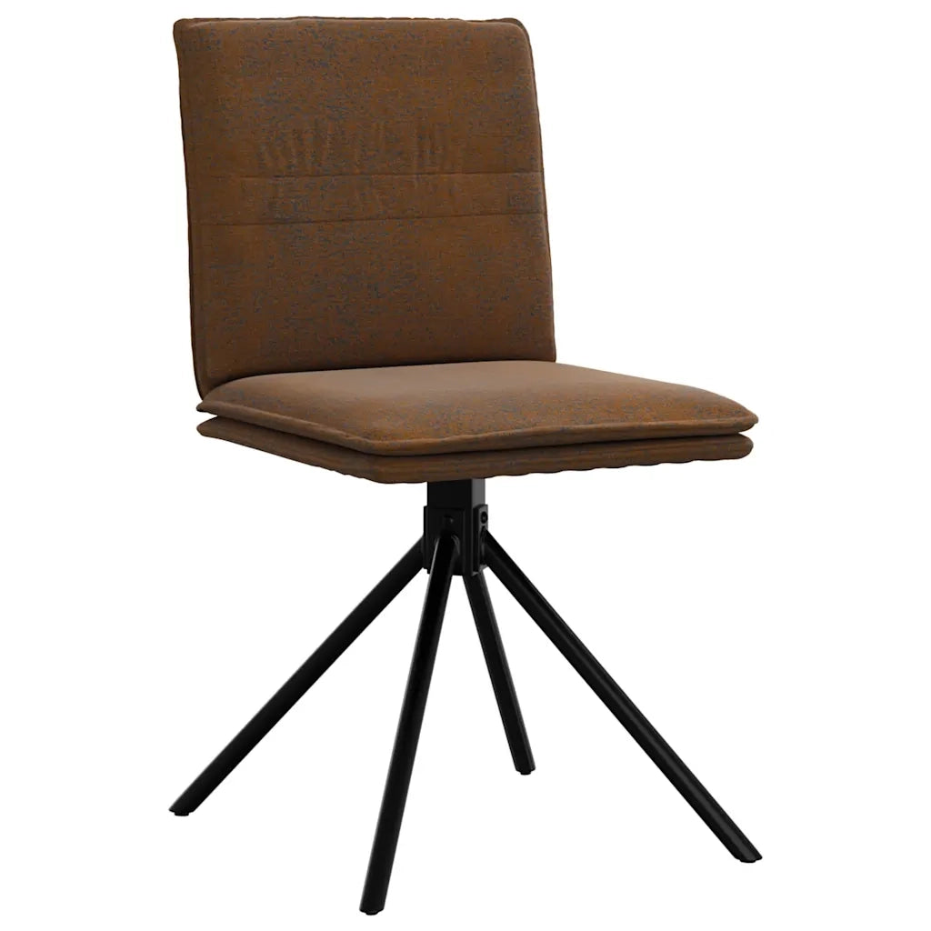 Sedia da Pranzo Marrone in Similpelle Scamosciata 4101278