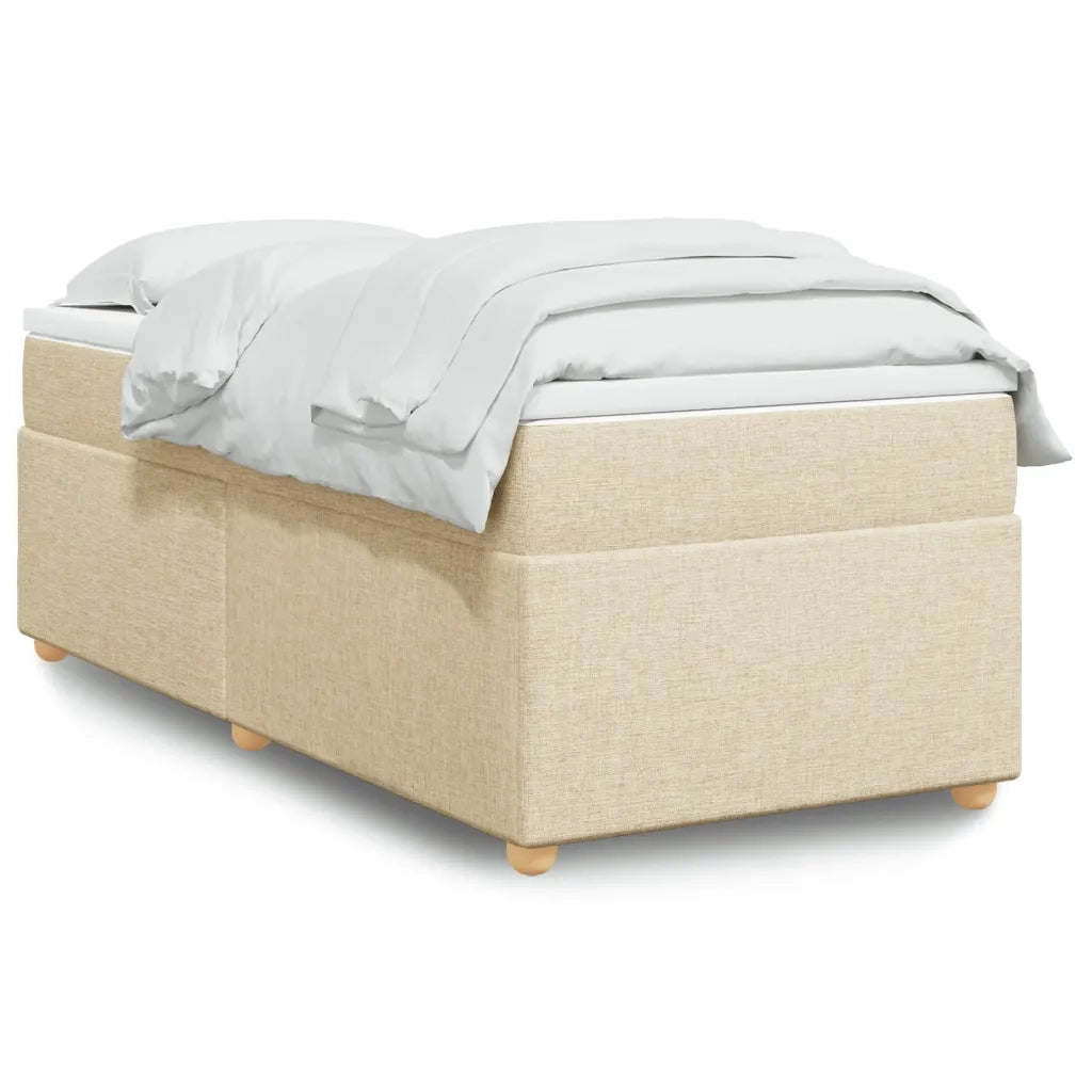 Giroletto a Molle con Materasso Crema 90x200 cm inTessuto