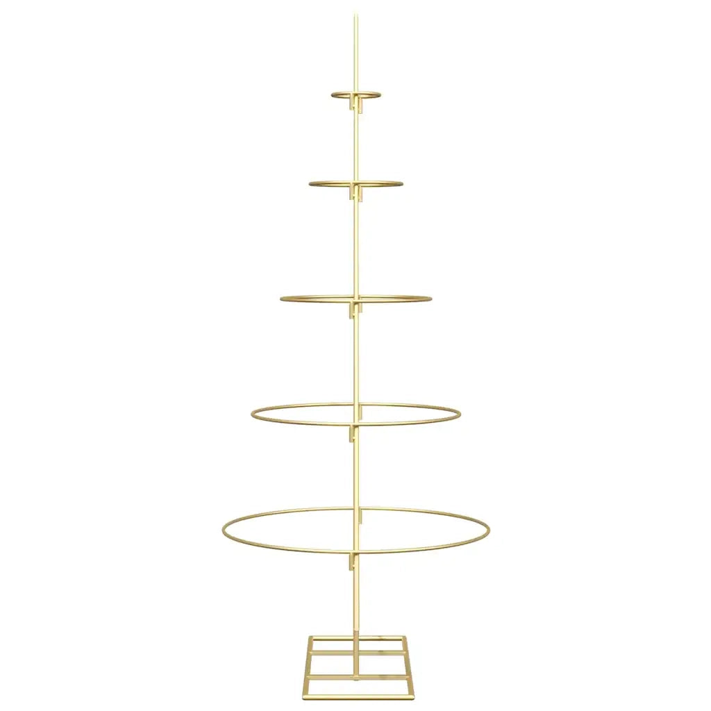 Albero di Natale in metallo con supporto Oro 125 cm 42019153