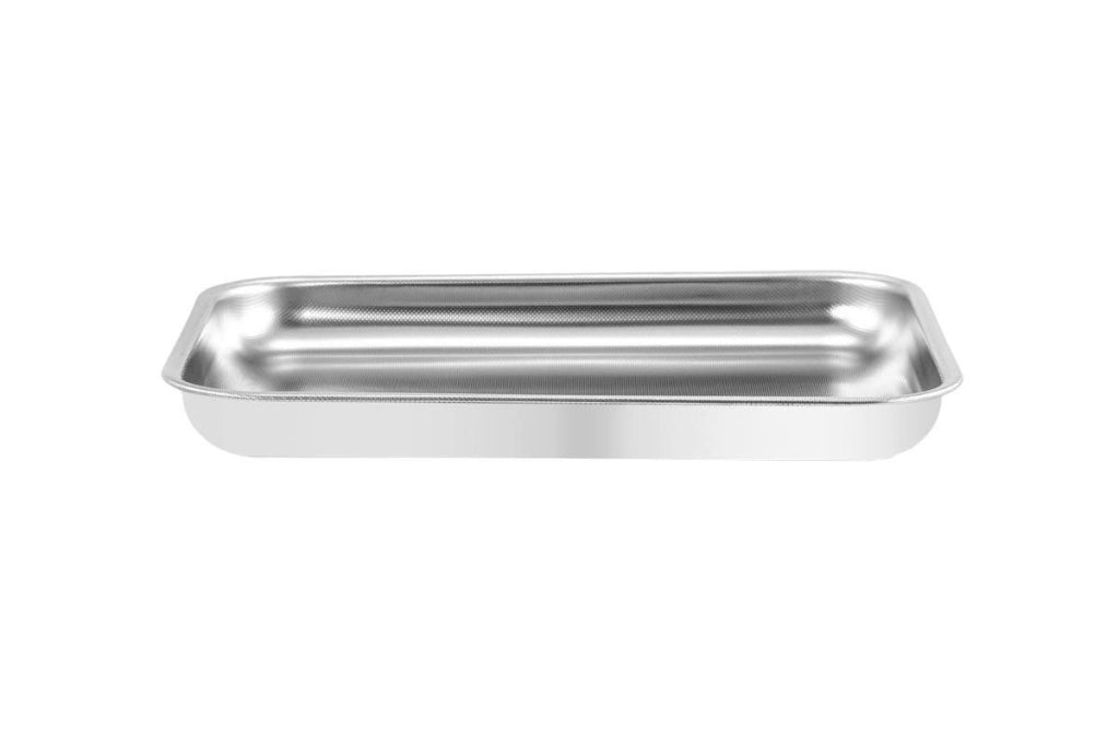 Steel Pan SPTEB40 Teglia da Forno Bassa Rettangolare Acciaio Inox 18-10 Antiaderente 40x28x3 cm colore Acciaio inox