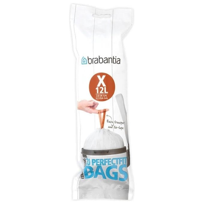 Brabantia 116728 sacchetto per rifiuti 12 L Bianco 20 pz