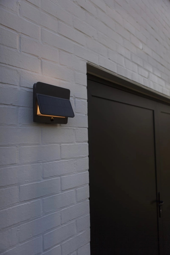 Applique solare LED PIR ALETA Lutec grigio scuro
