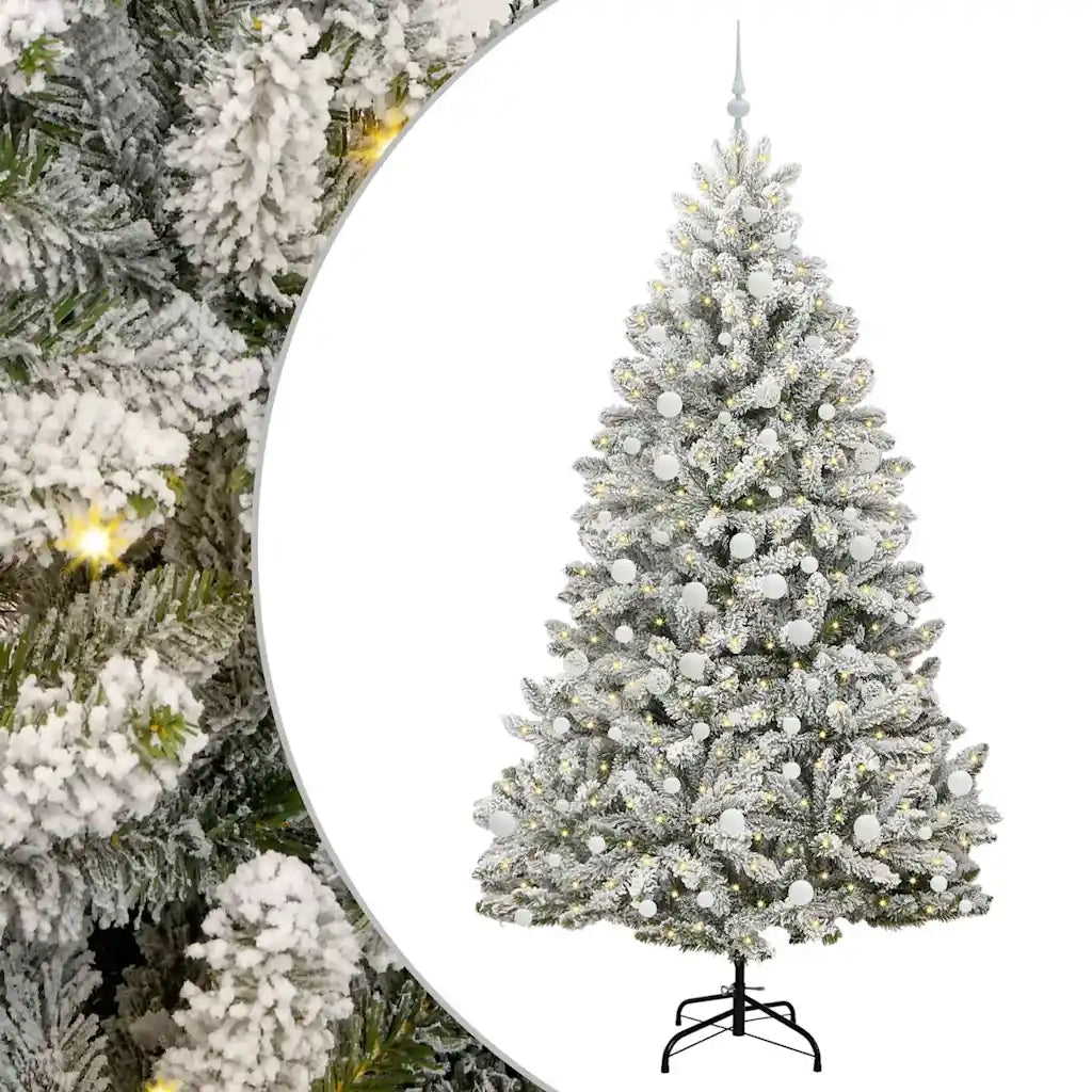 Albero di Natale artificiale con 300 LED Verde e Bianco 210 cm 3395760