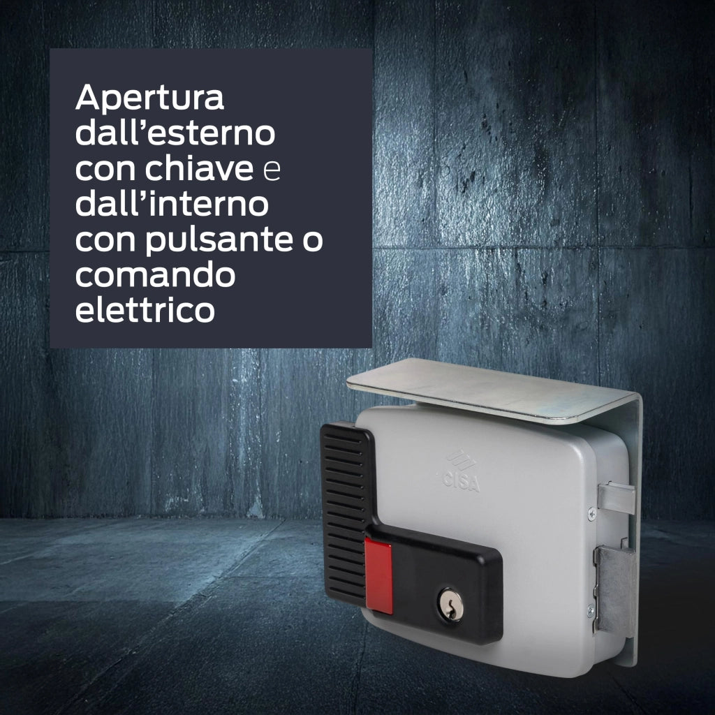 Serratura Elettrica da Applicare per Cisa Ferro Art 11731 N7 e 60 Dx