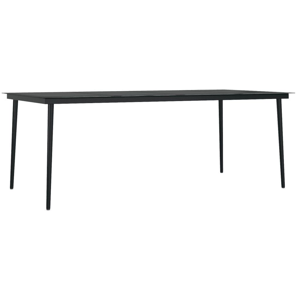 Set da Pranzo da Giardino 9 pz con Cuscini Nero 3099468