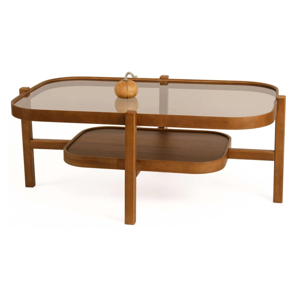 Sorbolo, Tavolino da Salotto un Vano, 110x70x48h cm Marrone Noce