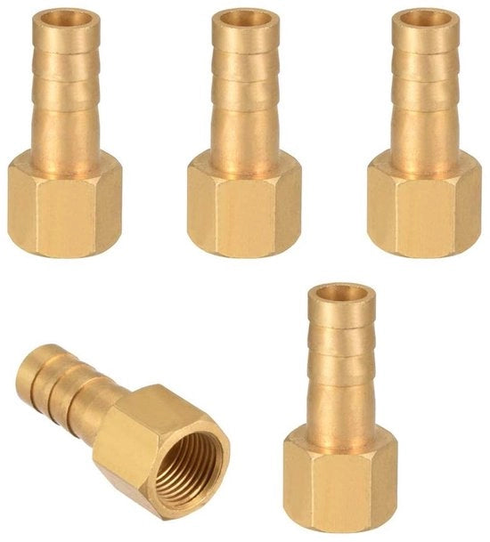 Connettori in rame - 8 mm Barb G1/8 - cavi a terra - connettori - giardino/irrigazione - 5 pezzi - duraturi e impermeabili - connettori a cavi