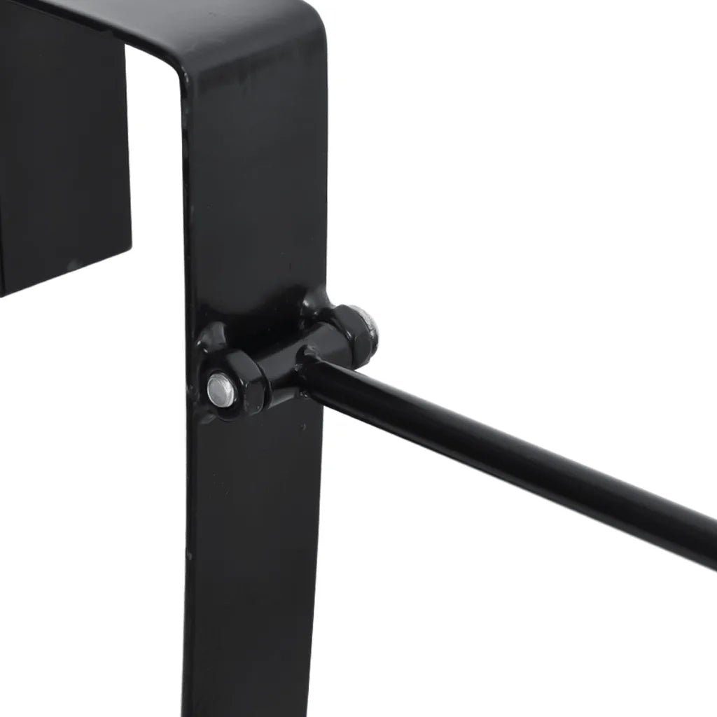 vidaXL Portasella Pieghevole Portatile Nero in Acciaio