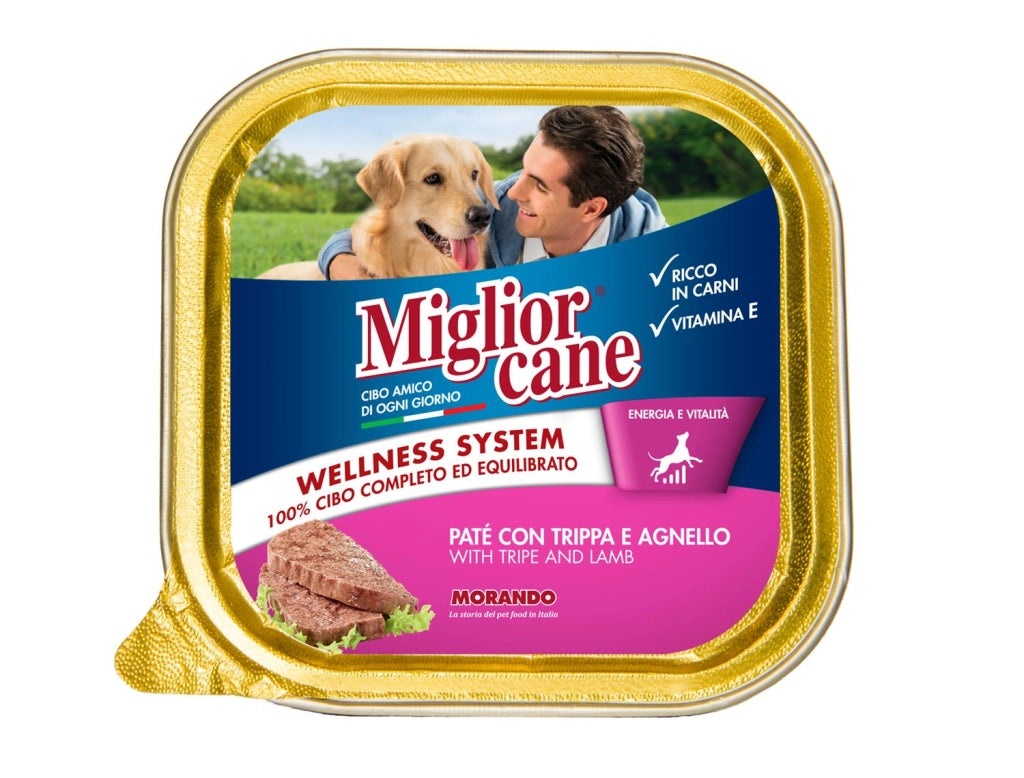 MIGLIOR CANE PATE' CON TRIPPA E AGNELLO 300 GRAMMI