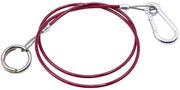Cavo di emergenza 1m - Cavo di sicurezza - Cavo robusto in acciaio inossidabile - Rivestimento in PVC rosso - Alta visibilità