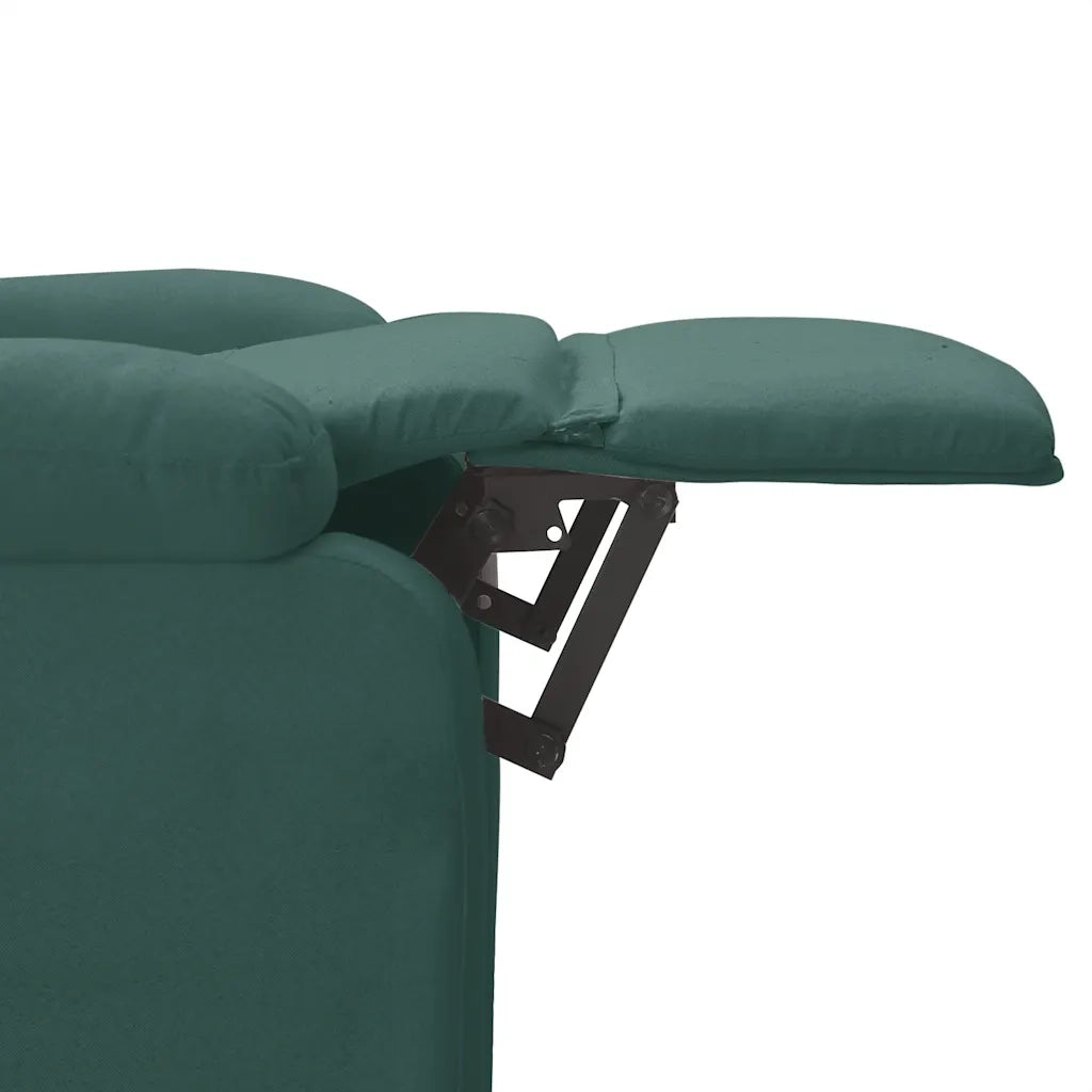 Poltrona Reclinabile in Tessuto Verde Scuro 342706