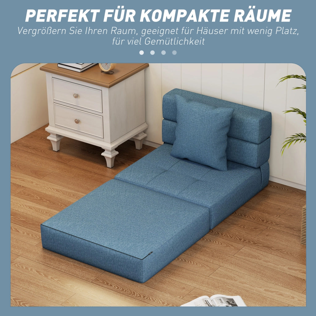 Letto a soppalco imbottito ¨C zephmum ¨C blu scuro 70x70x61