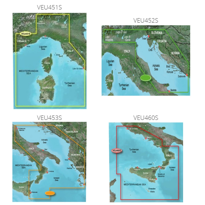 BLUECHART G3 VISION (MICRO SD/SD) SMALL VEU452S SEA ADRIATIC NORTH
