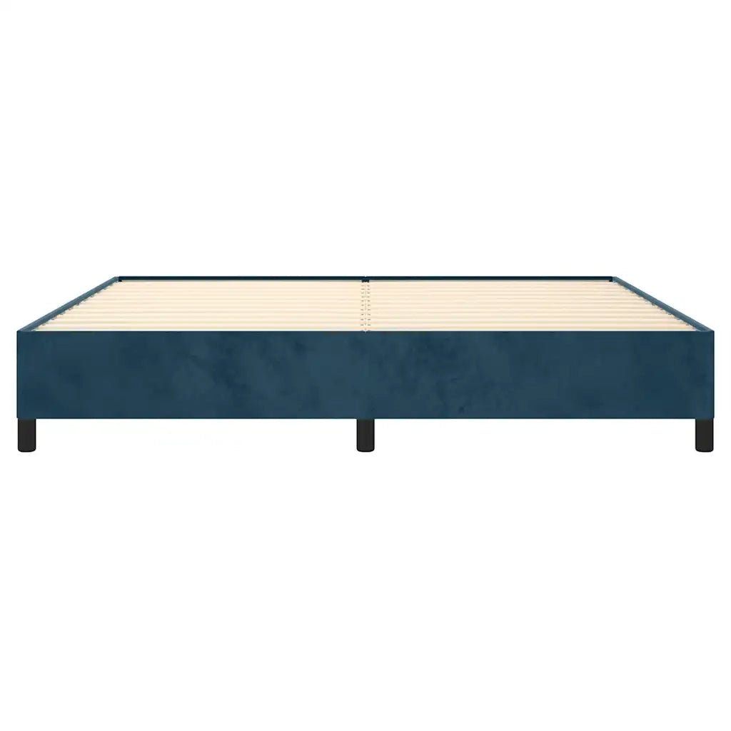 Giroletto senza Materasso Blu Scuro 200x200 cm in Velluto 347346
