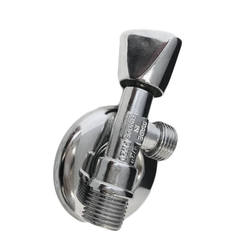 Rubinetto per sottolavabo 1/2 x 1/2, tutto ottone pesante