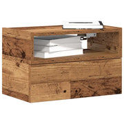 Comodini a Muro 2 pz Legno Antico 45x26x28,5 cm 858611