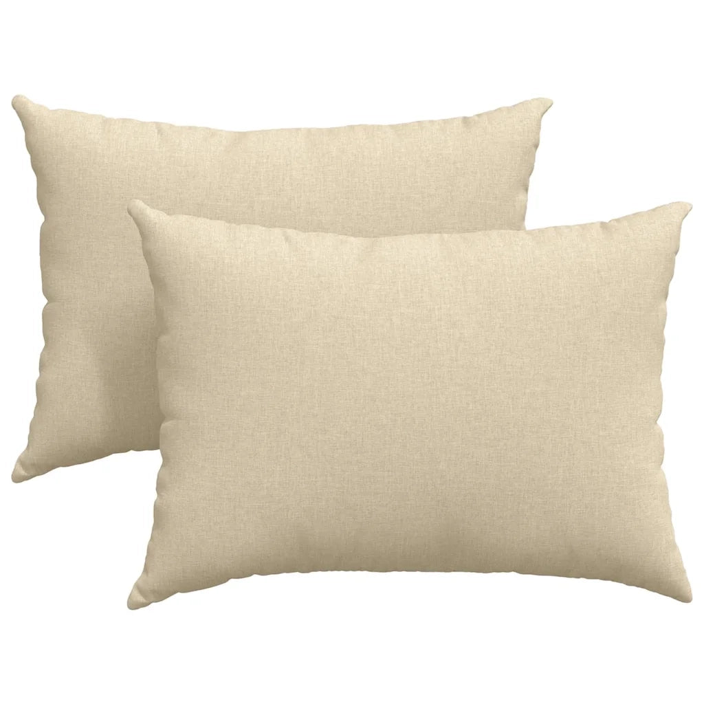 Cuscini da Divano 2 pcs Crema 70 x 50 cm Tessuto 42013746