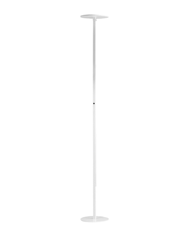 Regina - Piantana a Led rotonda Bianca orientabile in metallo H.180 cm Fabas Luce - Luce a led 35W integrata CCT (3000K-6000K)