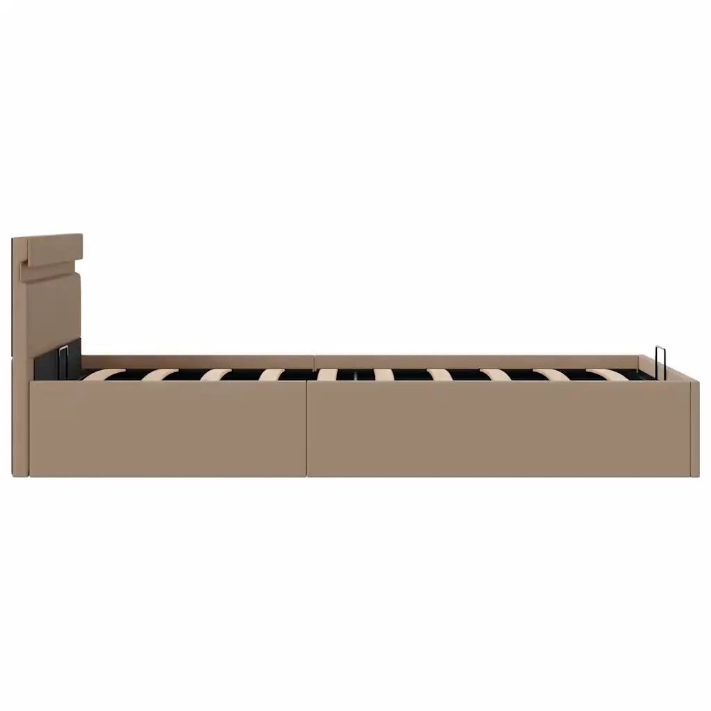 Giroletto Idraulico con LED Cappuccino Similpelle 90x200 cm