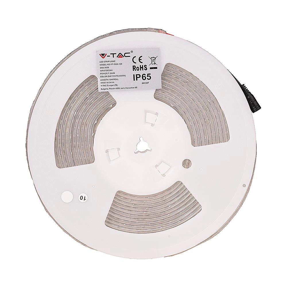 V-TAC Striscia LED SMD2835 24V IP65 10m 7,5W/m 3000K