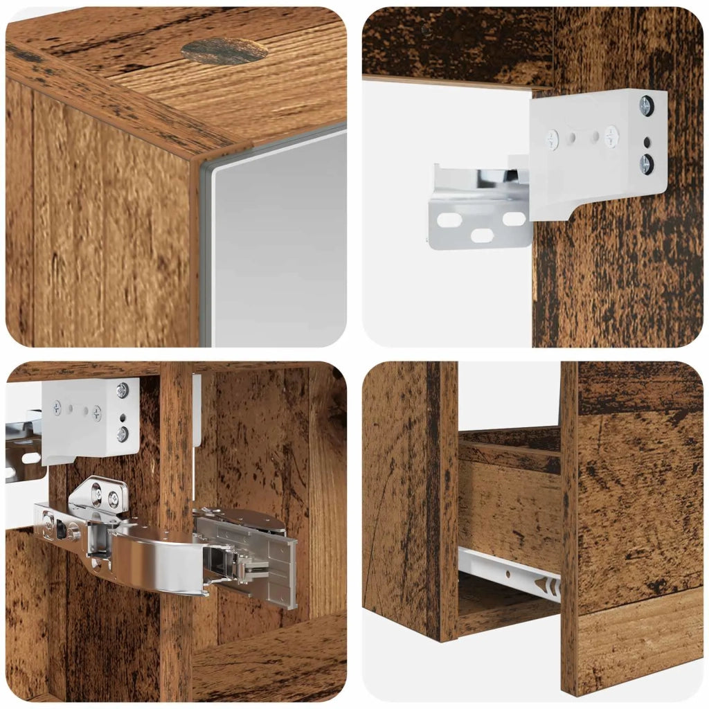 Set di mobili per il bagno 5 pz Legno antico 3406877