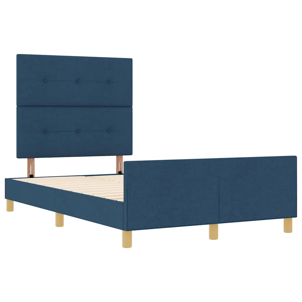 Struttura del letto con testiera Blu 120 x 190 cm Tessuto 3344717