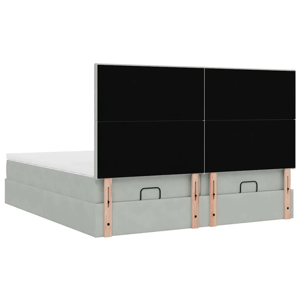 Struttura Letto Pouf con Materassi 180x200 cm Velluto 3314603