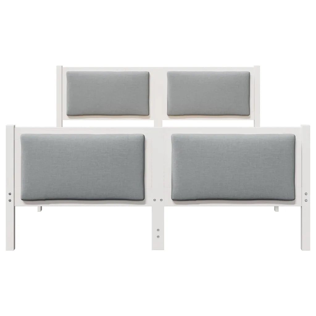 Struttura del letto-Giroletto Grigio chiaro 135 x 190 cm Tessuto 500152