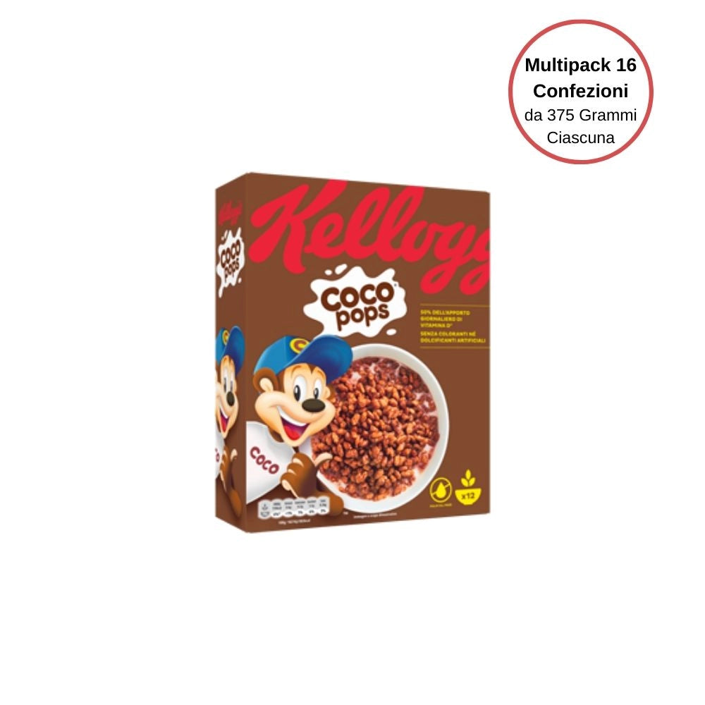 Kellogg's coco pops riso ciok multipack da 16 confezioni da 365 grammi ciascuna