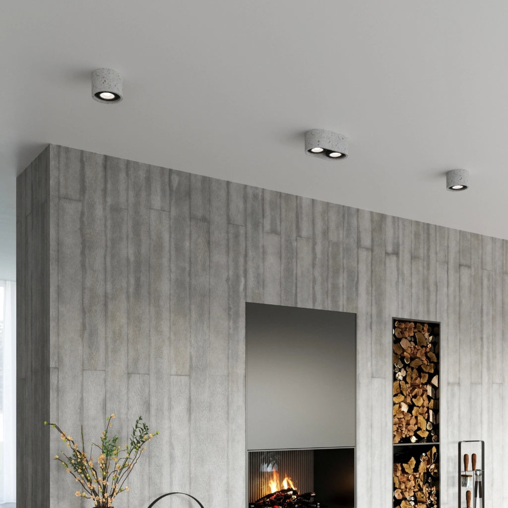 Lampada da soffitto BASIC 1 in cemento