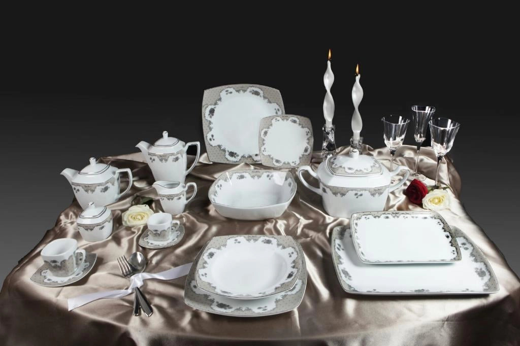 Servizio di piatti da tavola + the + caffe' shabby venus porcellana 95 pezzi
