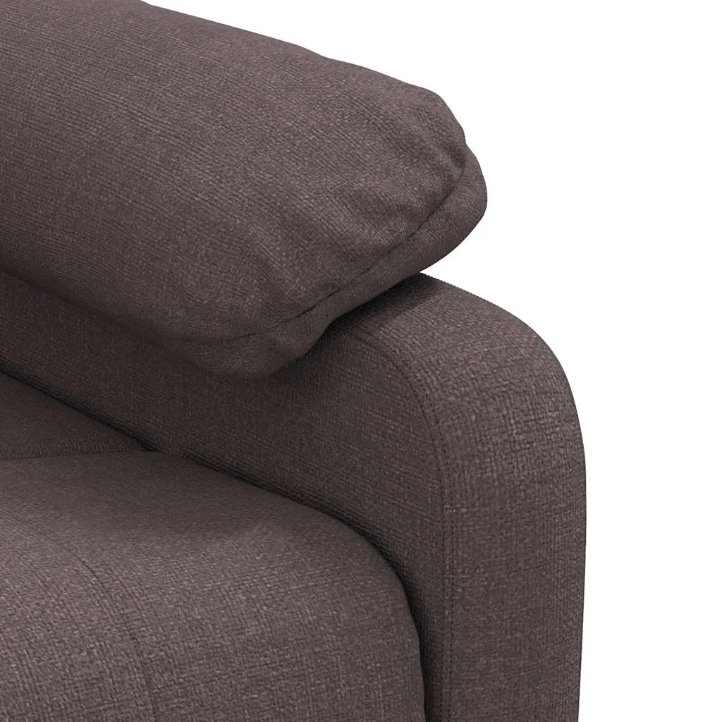 Poltrona | Sedia Relax Reclinabile Marrone Scuro in Tessuto