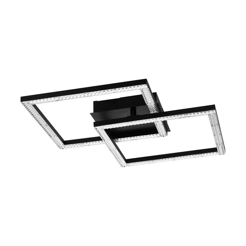 Plafoniera Moderna Lejias Acciaio Nero Luce Led Integrato 21W