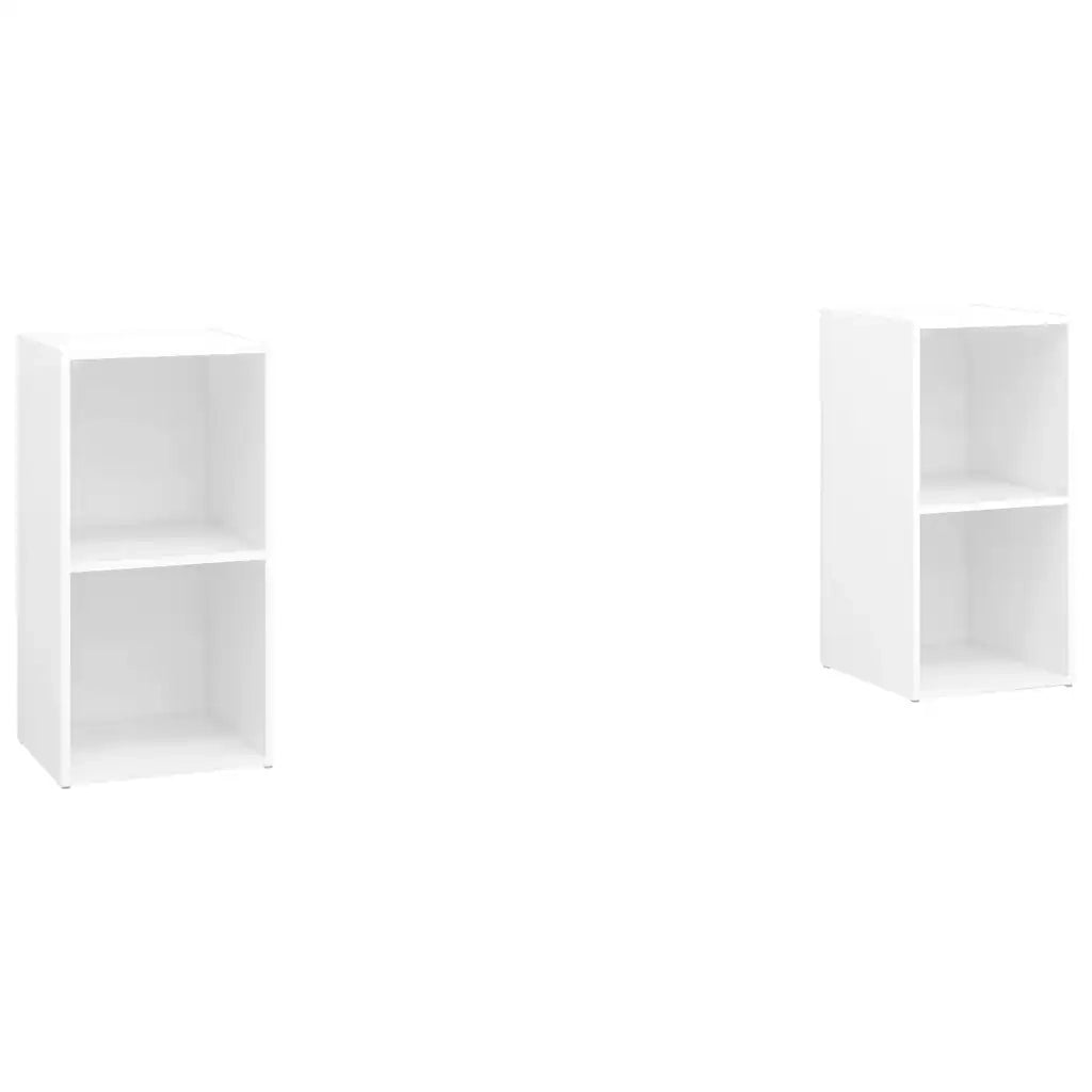 Mobili Porta TV 2 pz | Armadietto TV | Mobile Porta TV Bianco 72x35x36,5 cm in Legno Multistrato