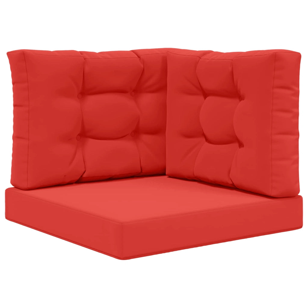 Cuscino per divano da esterno 3 pcs Rosso Poliestere 900767