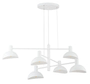 Lampada a sospensione Artis bianca 6 luci E14 Sigma